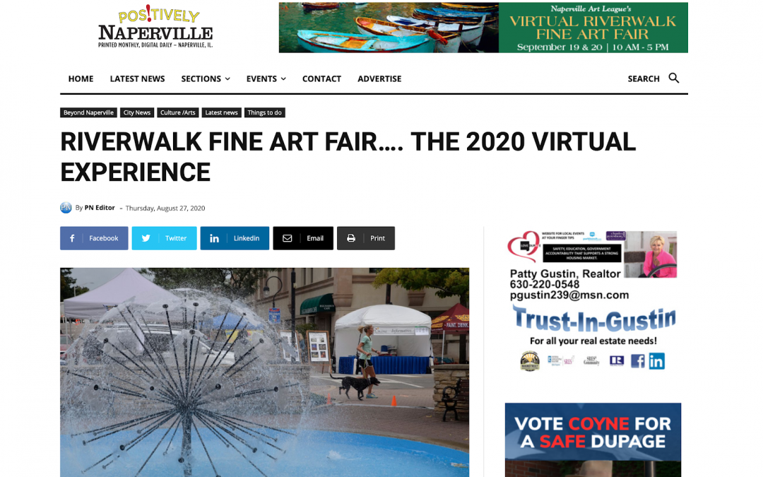 BoothCentral’s Virtual Art Fair Covered in “Positively Naperville”